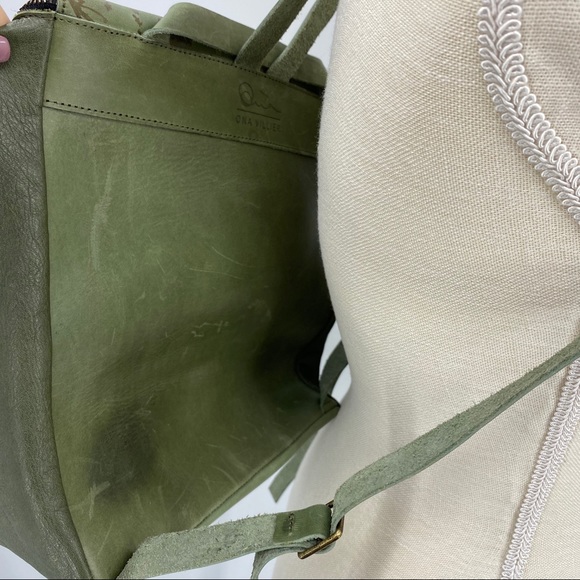 šONA VILLIERšOlive HANDCRAFTED Leather Backpack - Picture 7 of 15